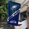 Philadelphia Eagles vs Seattle Seahawks House Divided Flag, NFL House Divided Flag