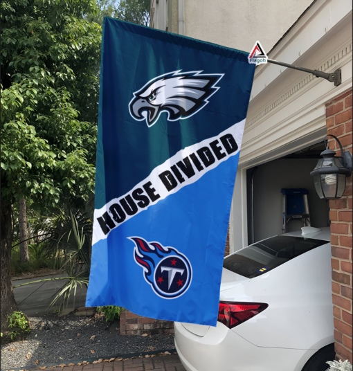 Eagles vs Titans House Divided Flag, NFL House Divided Flag