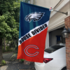 Philadelphia Eagles vs Chicago Bears House Divided Flag, NFL House Divided Flag