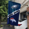 Philadelphia Eagles vs Denver Broncos House Divided Flag, NFL House Divided Flag