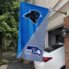 Carolina Panthers vs Seattle Seahawks Steelers House Divided Flag, NFL House Divided Flag