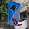 Carolina Panthers vs Tennessee Titans House Divided Flag, NFL House Divided Flag