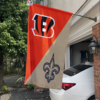 Cincinnati Bengals vs New Orleans Saints House Divided Flag, NFL House Divided Flag