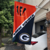 Cincinnati Bengals vs Green Bay Packers House Divided Flag, NFL House Divided Flag
