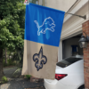 Detroit Lions vs New Orleans Saints House Divided Flag, NFL House Divided Flag