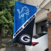 Detroit Lions vs Green Bay Packers House Divided Flag, NFL House Divided Flag