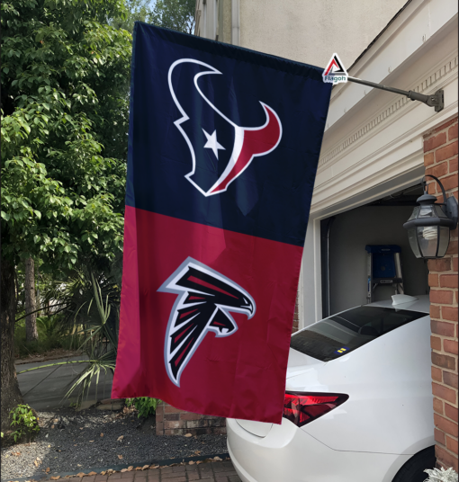 Texans vs Falcons House Divided Flag, NFL House Divided Flag