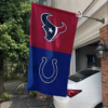 Houston Texans vs Indianapolis Colts House Divided Flag, NFL House Divided Flag