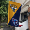 Jacksonville Jaguars vs Tennessee Titans House Divided Flag, NFL House Divided Flag