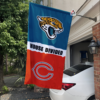 Jacksonville Jaguars vs Chicago Bears House Divided Flag, NFL House Divided Flag