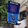 New York Giants vs Tennessee Titans House Divided Flag, NFL House Divided Flag