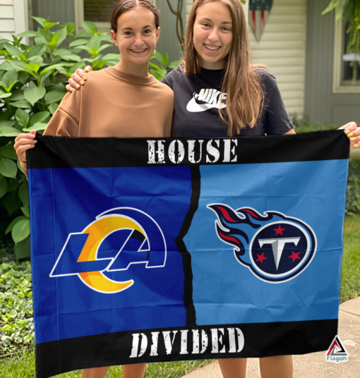 Rams vs Titans House Divided Flag, NFL House Divided Flag