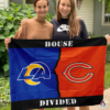 Los Angeles Rams vs Chicago Bears House Divided Flag, NFL House Divided Flag