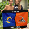 Los Angeles Rams vs Cleveland Browns House Divided Flag, NFL House Divided Flag