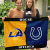 Los Angeles Rams vs Indianapolis Colts House Divided Flag, NFL House Divided Flag