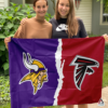 Minnesota Vikings vs Atlanta Falcons House Divided Flag, NFL House Divided Flag