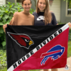 Arizona Cardinals vs Buffalo Bills House Divided Flag, NFL House Divided Flag