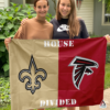 New Orleans Saints vs Atlanta Falcons House Divided Flag, NFL House Divided Flag