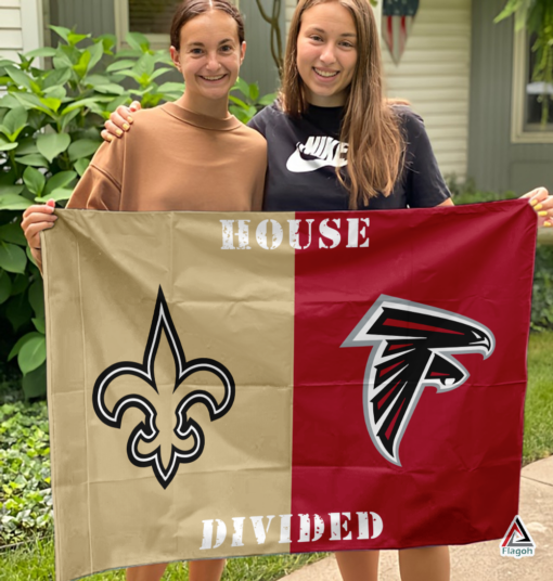 Saints vs Falcons House Divided Flag, NFL House Divided Flag