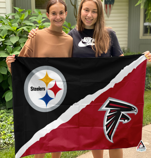 Steelers vs Falcons House Divided Flag, NFL House Divided Flag