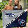 Seattle Seahawks vs Tennessee Titans House Divided Flag, NFL House Divided Flag