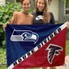 Seattle Seahawks vs Atlanta Falcons House Divided Flag, NFL House Divided Flag