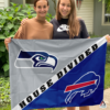 Seattle Seahawks vs Buffalo Bills House Divided Flag, NFL House Divided Flag