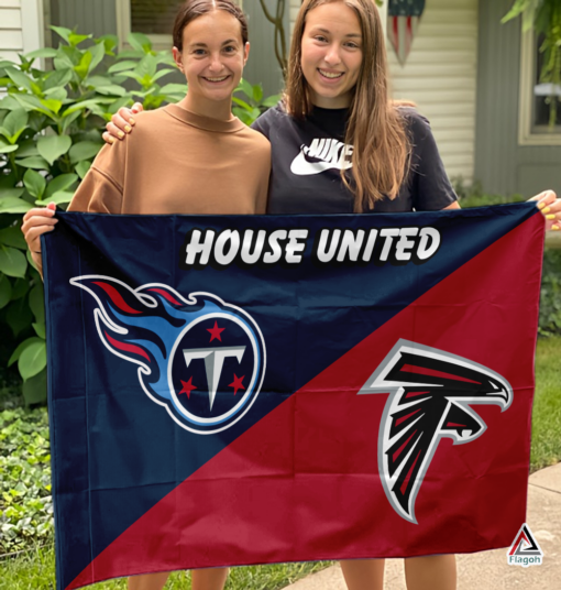 Titans vs Falcons House Divided Flag, NFL House Divided Flag