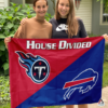 Tennessee Titans vs Buffalo Bills House Divided Flag, NFL House Divided Flag