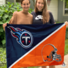 Tennessee Titans vs Cleveland Browns House Divided Flag, NFL House Divided Flag