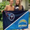 Tennessee Titans vs Los Angeles Chargers House Divided Flag, NFL House Divided Flag