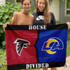 Atlanta Falcons vs Los Angeles Rams House Divided Flag, NFL House Divided Flag