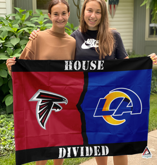 Falcons vs Rams House Divided Flag, NFL House Divided Flag