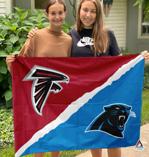 Falcons vs Panthers House Divided Flag, NFL House Divided Flag