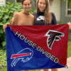 Buffalo Bills vs Atlanta Falcons House Divided Flag, NFL House Divided Flag