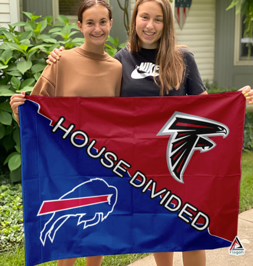 Bills vs Falcons House Divided Flag, NFL House Divided Flag