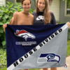 Denver Broncos vs Seattle Seahawks House Divided Flag, NFL House Divided Flag