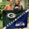 Green Bay Packers vs Seattle Seahawks House Divided Flag, NFL House Divided Flag