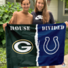 Green Bay Packers vs Indianapolis Colts House Divided Flag, NFL House Divided Flag