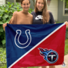 Indianapolis Colts vs Tennessee Titans House Divided Flag, NFL House Divided Flag