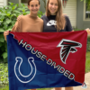 Indianapolis Colts vs Atlanta Falcons House Divided Flag, NFL House Divided Flag