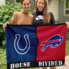 Indianapolis Colts vs Buffalo Bills House Divided Flag, NFL House Divided Flag