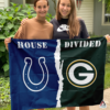 Indianapolis Colts vs Green Bay Packers House Divided Flag, NFL House Divided Flag