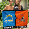 Los Angeles Chargers vs Cleveland Browns House Divided Flag, NFL House Divided Flag