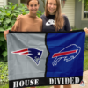 New England Patriots vs Buffalo Bills House Divided Flag, NFL House Divided Flag