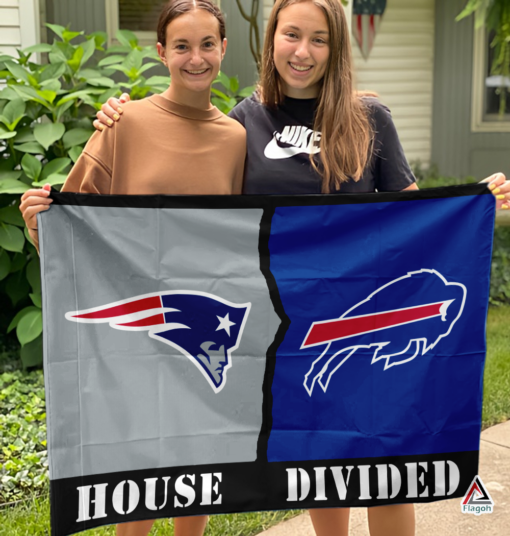 Patriots vs Bills House Divided Flag, NFL House Divided Flag