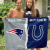 New England Patriots vs Indianapolis Colts House Divided Flag, NFL House Divided Flag