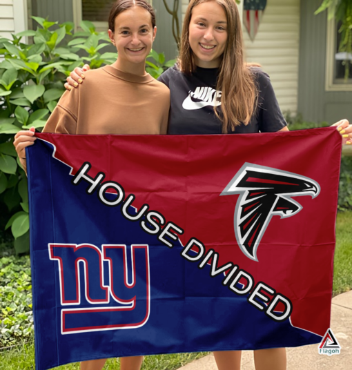 Giants vs Falcons House Divided Flag, NFL House Divided Flag