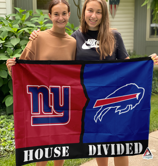 Giants vs Bills House Divided Flag, NFL House Divided Flag
