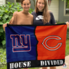 New York Giants vs Chicago Bears House Divided Flag, NFL House Divided Flag